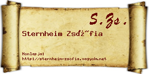 Sternheim Zsófia névjegykártya