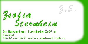 zsofia sternheim business card